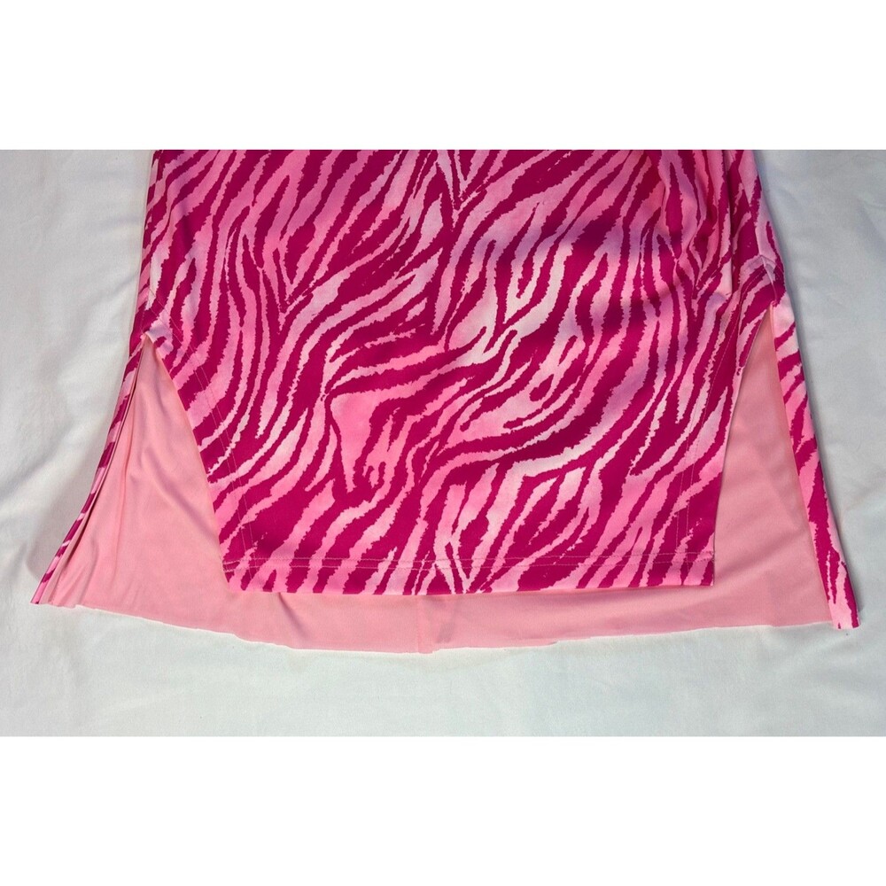 Vivienne Hu Cut Out Bodycon Cocktail Dress Sz 4 Bold Pink Zebra Print Party READ - Picture 7 of 16